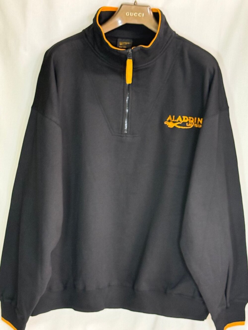 VTG Aladdin Las Vegas Casino Mock Neck Long Sleeves Sweatshirt - Black - 2XL-New